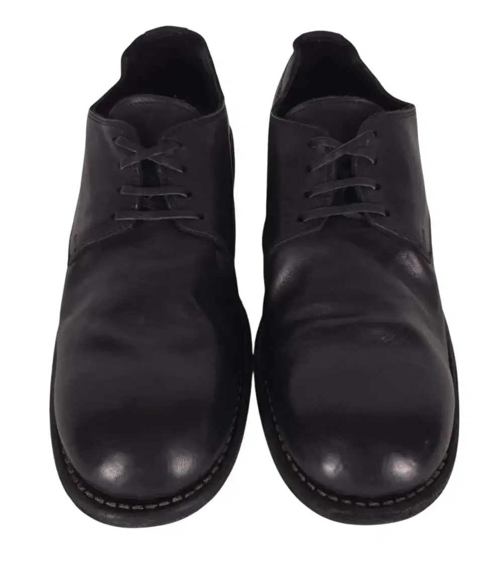 Guidi 792V Classic Horse Derby Shoes US 7 EU 40 Mens Black Leather
